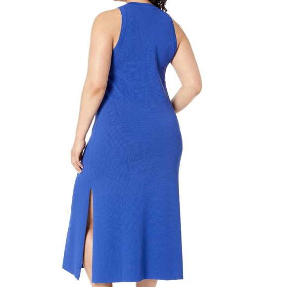 *NEW* The Drop - Women's Blue Dress: Gabriela High Neck Cut-in (M) - Picture 2 of 7